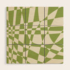 Glass Glitch: Forest Green Edition Wood Wall Art Gallery Image 1