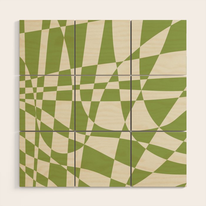 Glass Glitch: Forest Green Edition Wood Wall Art Gallery Image 1