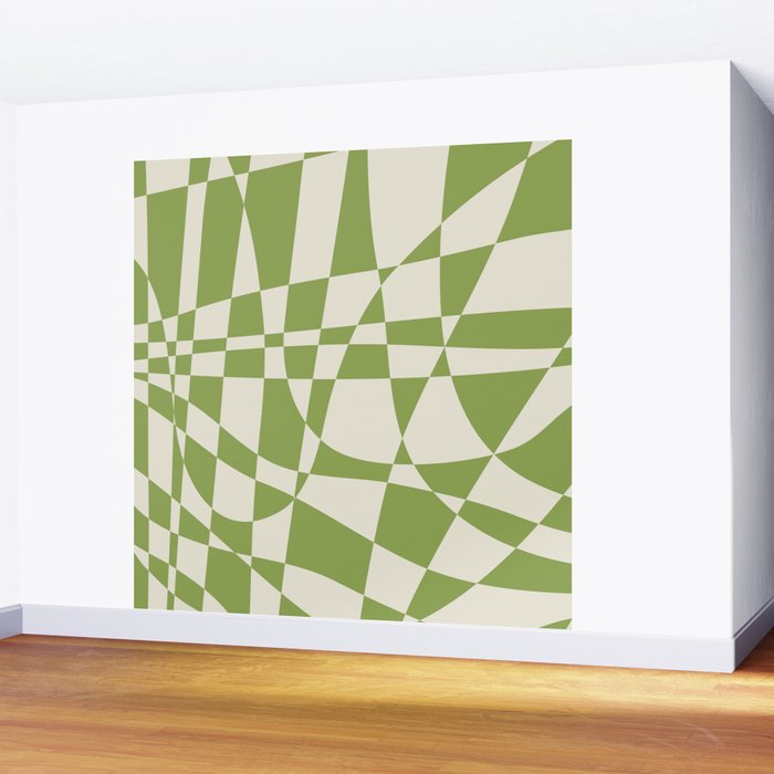 Glass Glitch: Forest Green Edition Wall Mural Gallery Image 2