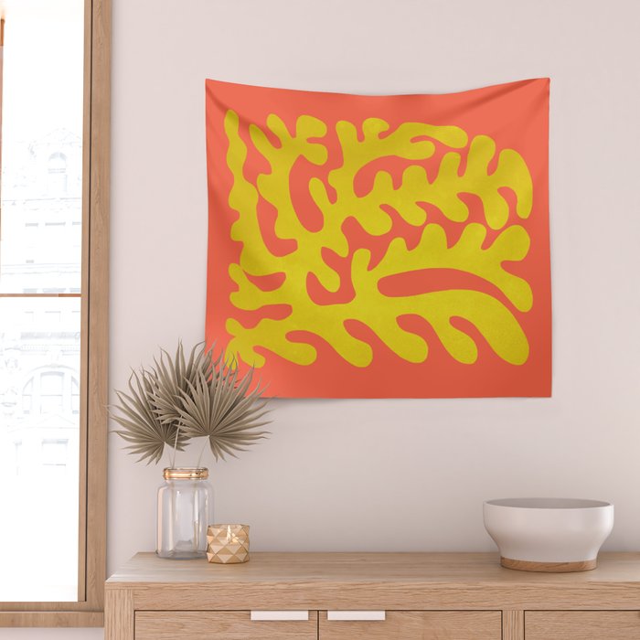 Sunflower & Tomato: Matisse Paper Cutouts 04 Wall Tapestry Gallery Image 2