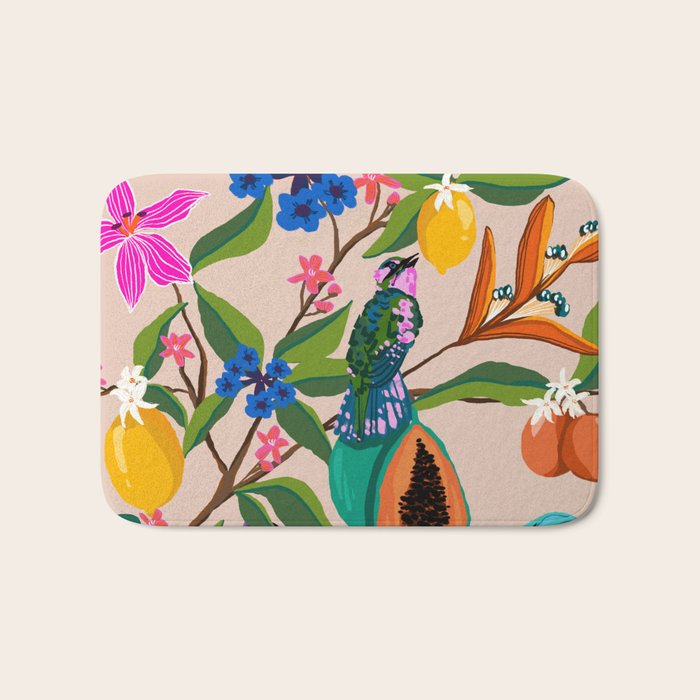 Summer vibes in tropical jungle Bath Mat Gallery Image 1