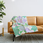 Checkerboard Quilt - Pastel Colors Throw Blanket Gallery Image 1