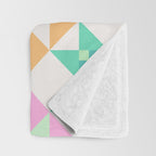 Checkerboard Quilt - Pastel Colors Throw Blanket Gallery Image 3
