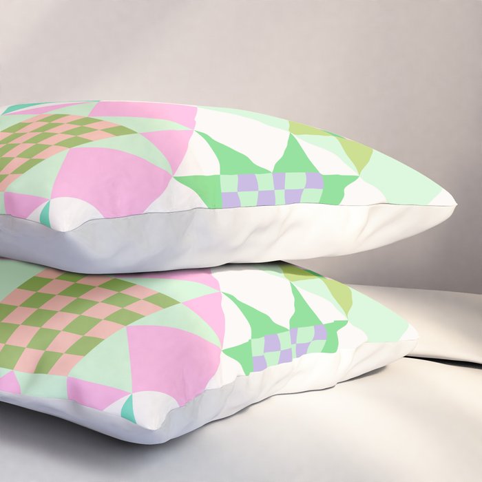 Checkerboard Quilt - Pastel Colors Pillow Sham Gallery Image 3