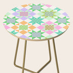 Checkerboard Quilt - Pastel Colors Side Table Gallery Image 2