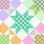 Checkerboard Quilt - Pastel Colors Coffee Mug Gallery Image 2