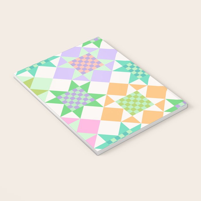 Checkerboard Quilt - Pastel Colors Notebook Gallery Image 3