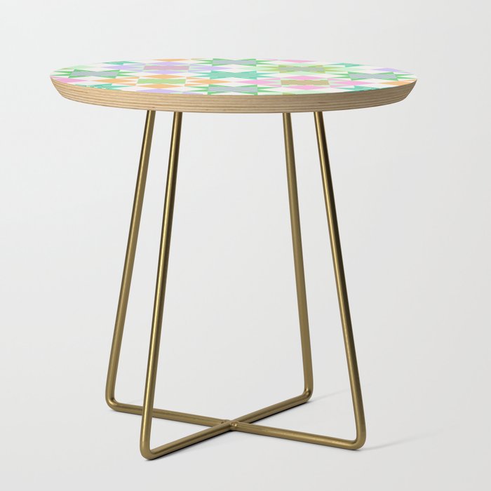 Checkerboard Quilt - Pastel Colors Side Table Gallery Image 1