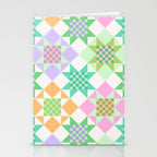 Checkerboard Quilt - Pastel Colors Stationery Card Gallery Image 2