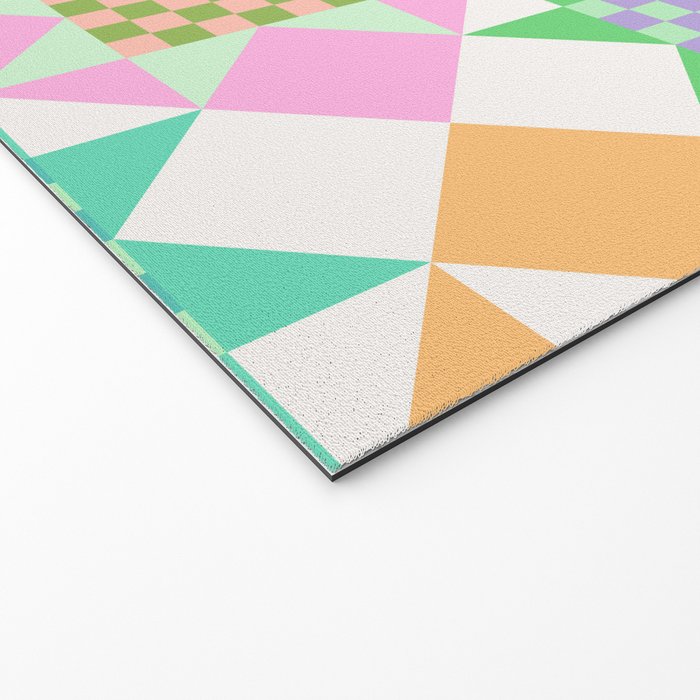 Checkerboard Quilt - Pastel Colors Welcome Mat Gallery Image 2
