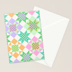 Checkerboard Quilt - Pastel Colors Stationery Card Gallery Image 2