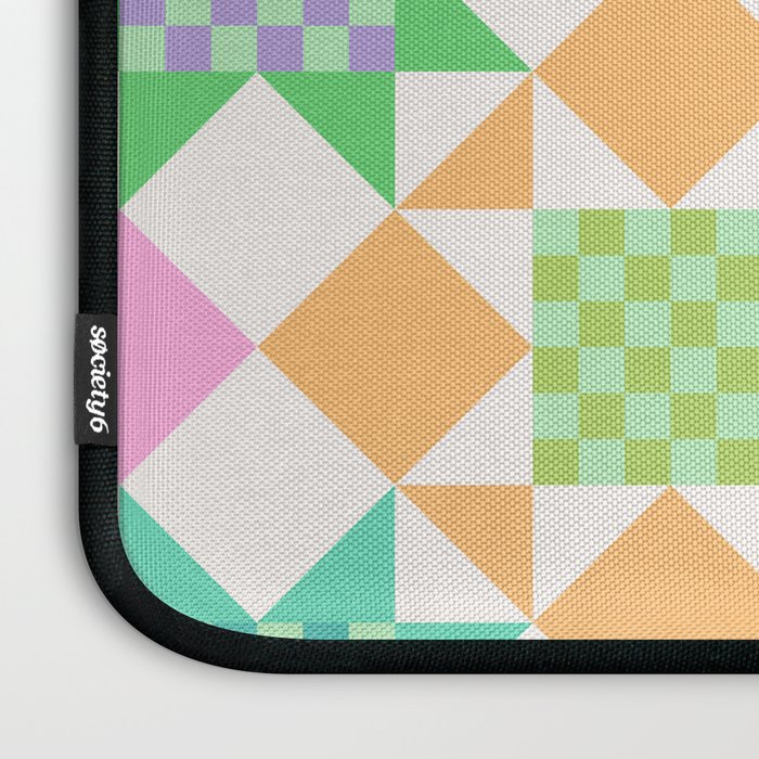 Checkerboard Quilt - Pastel Colors Laptop Sleeve Gallery Image 3