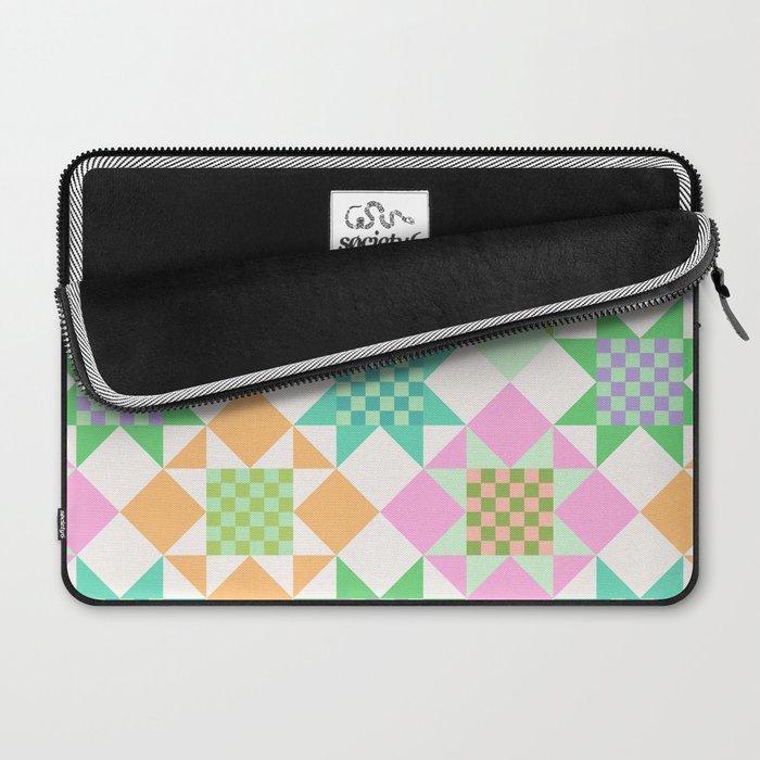 Checkerboard Quilt - Pastel Colors Laptop Sleeve Gallery Image 2
