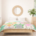 Checkerboard Quilt - Pastel Colors Duvet Cover Gallery Image 3