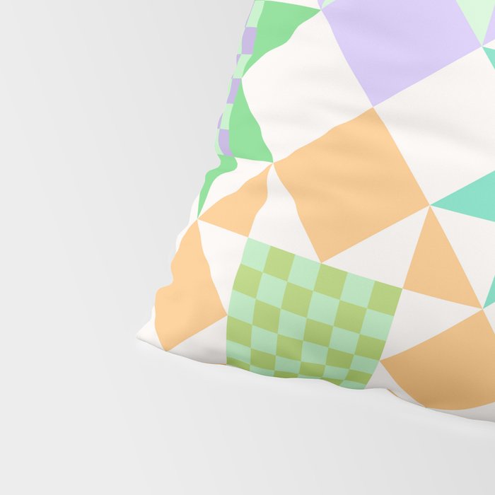 Checkerboard Quilt - Pastel Colors Pillow Sham Gallery Image 4