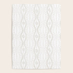 Wavy lines and tiny blooms - natural soft beige mushroom tones pattern Poster Gallery Image 4