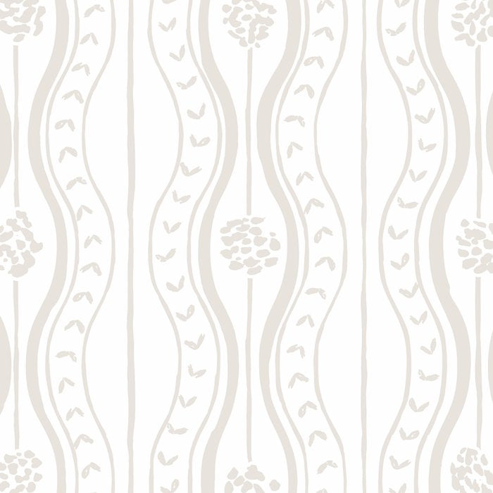 Wavy lines and tiny blooms - natural soft beige mushroom tones pattern Coffee Mug Gallery Image 2
