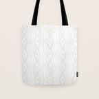 Wavy lines and tiny blooms - natural soft beige mushroom tones pattern Tote Bag Gallery Image 1