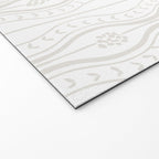 Wavy lines and tiny blooms - natural soft beige mushroom tones pattern Welcome Mat Gallery Image 2