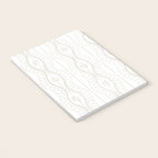 Wavy lines and tiny blooms - natural soft beige mushroom tones pattern Notebook Gallery Image 3