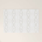 Wavy lines and tiny blooms - natural soft beige mushroom tones pattern Welcome Mat Gallery Image 1