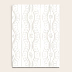 Wavy lines and tiny blooms - natural soft beige mushroom tones pattern Notebook Gallery Image 4