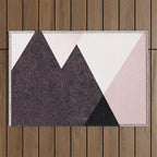 Geometrics III - pink granite & marble Outdoor Rug Gallery Image 1