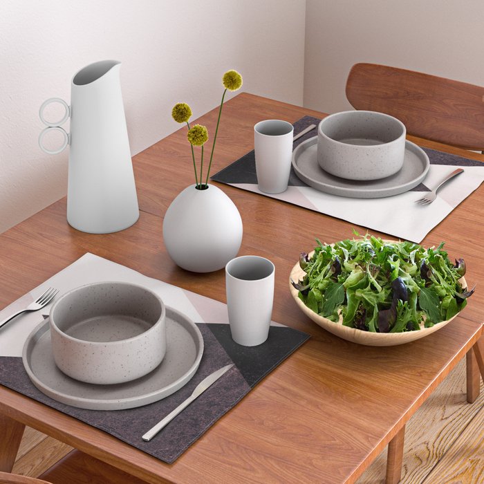 Geometrics III - pink granite & marble Placemat Gallery Image 2