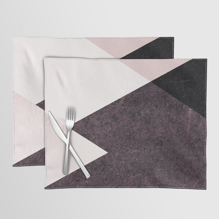 Geometrics III - pink granite & marble Placemat Gallery Image 1