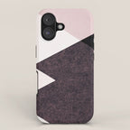 Geometrics III - pink granite & marble iPhone Case Gallery Image 1