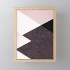 Geometrics III - pink granite & marble Mini Art Print Gallery Image 1