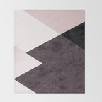 Geometrics III - pink granite & marble Throw Blanket Gallery Image 2