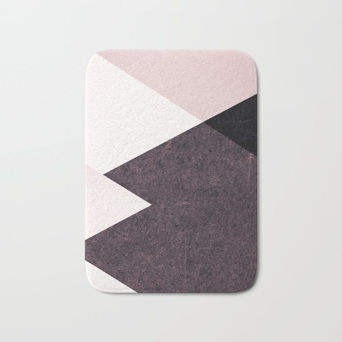Geometrics III - pink granite & marble Bath Mat Gallery Image 1
