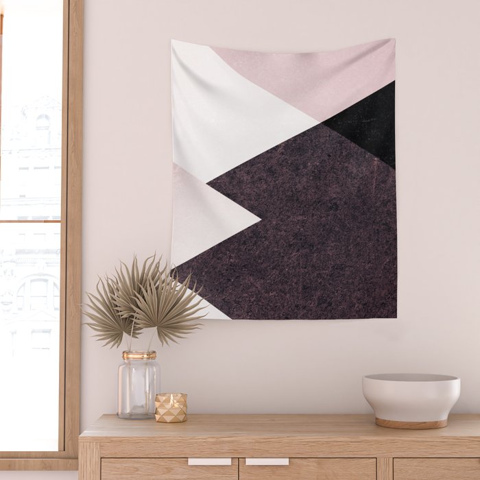 Geometrics III - pink granite & marble Wall Tapestry Gallery Image 2