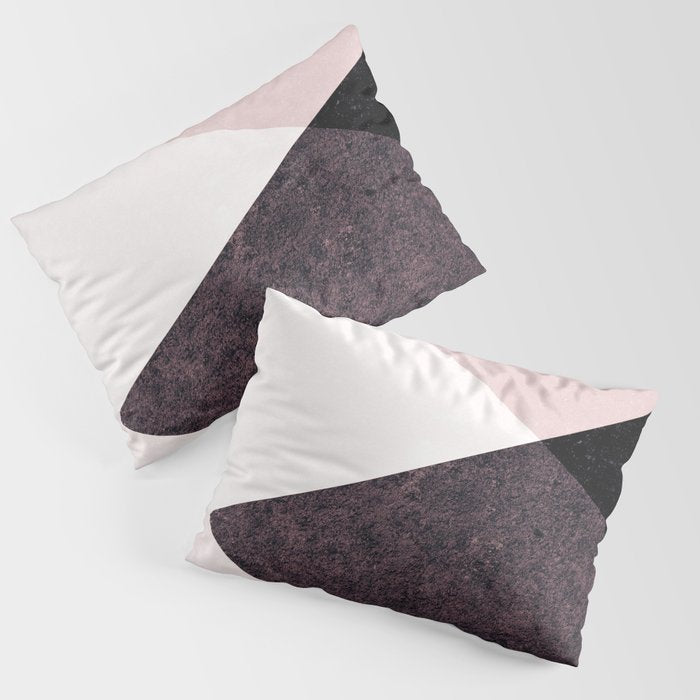 Geometrics III - pink granite & marble Pillow Sham Gallery Image 1