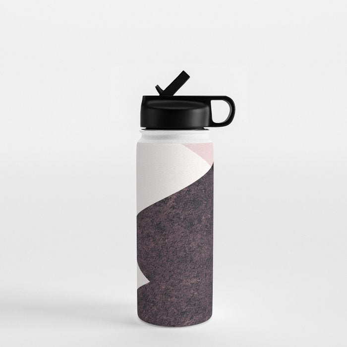 Geometrics III - pink granite & marble Water Bottle Gallery Image 1