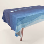 Falling star, shooting star, sailboat ocean waves blue sea Tablecloth Gallery Image 1