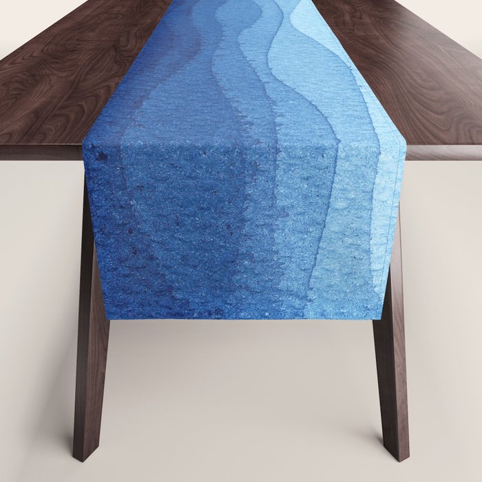 Falling star, shooting star, sailboat ocean waves blue sea Table Runner Gallery Image 1