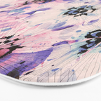 Abstract flowered paint modern Bath Mat Gallery Image 3