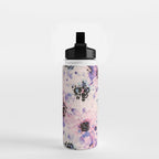 Abstract flowered paint modern Water Bottle Gallery Image 2