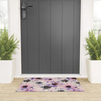 Abstract flowered paint modern Welcome Mat Gallery Image 3