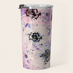 Abstract flowered paint modern Travel Mug Gallery Image 3