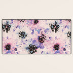 Abstract flowered paint modern Desk Mat Gallery Image 3