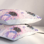 Abstract flowered paint modern Pillow Sham Gallery Image 3