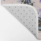 Abstract flowered paint modern Bath Mat Gallery Image 2