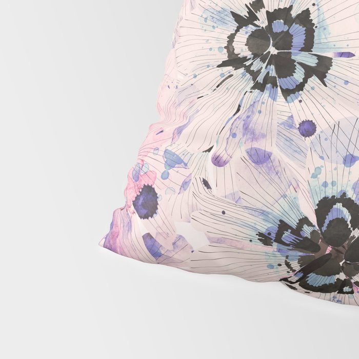 Abstract flowered paint modern Pillow Sham Gallery Image 4