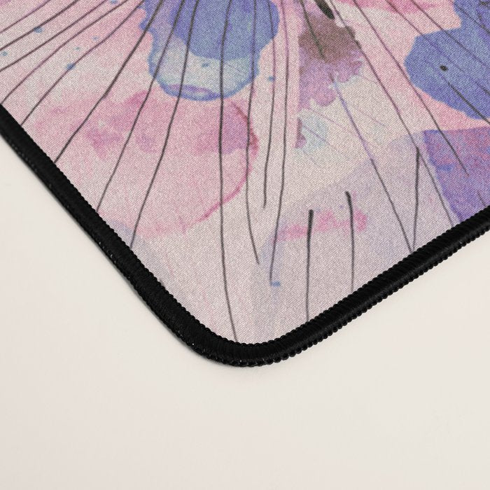 Abstract flowered paint modern Desk Mat Gallery Image 4