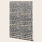 Thin Scalloped Line in indigo watercolor blue Wallpaper Gallery Image 2