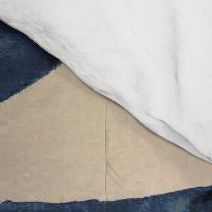 Thin Scalloped Line in indigo watercolor blue Comforter Gallery Image 4