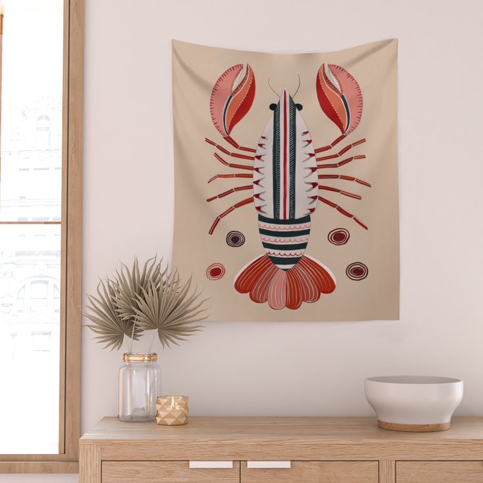 Lobster Wall Tapestry Gallery Image 2